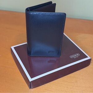 Coach Black Leather card case